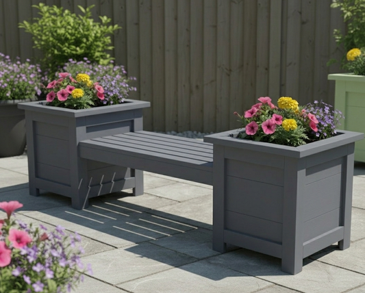 The Holme Dual Planter Bench